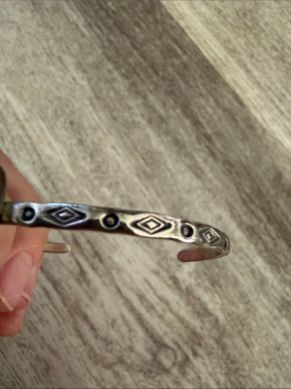Vancrafted Sterling Silver Turquoise Stone Cuff Bracelet - Green Turquoise - Picture 3 of 5